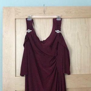 R&M Richards cold shoulder formal dress